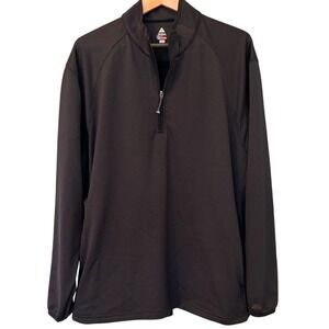 Bolle Men's Golf Pullover Size XL Thermal Black Quarter Zip Sweater Fall Layer